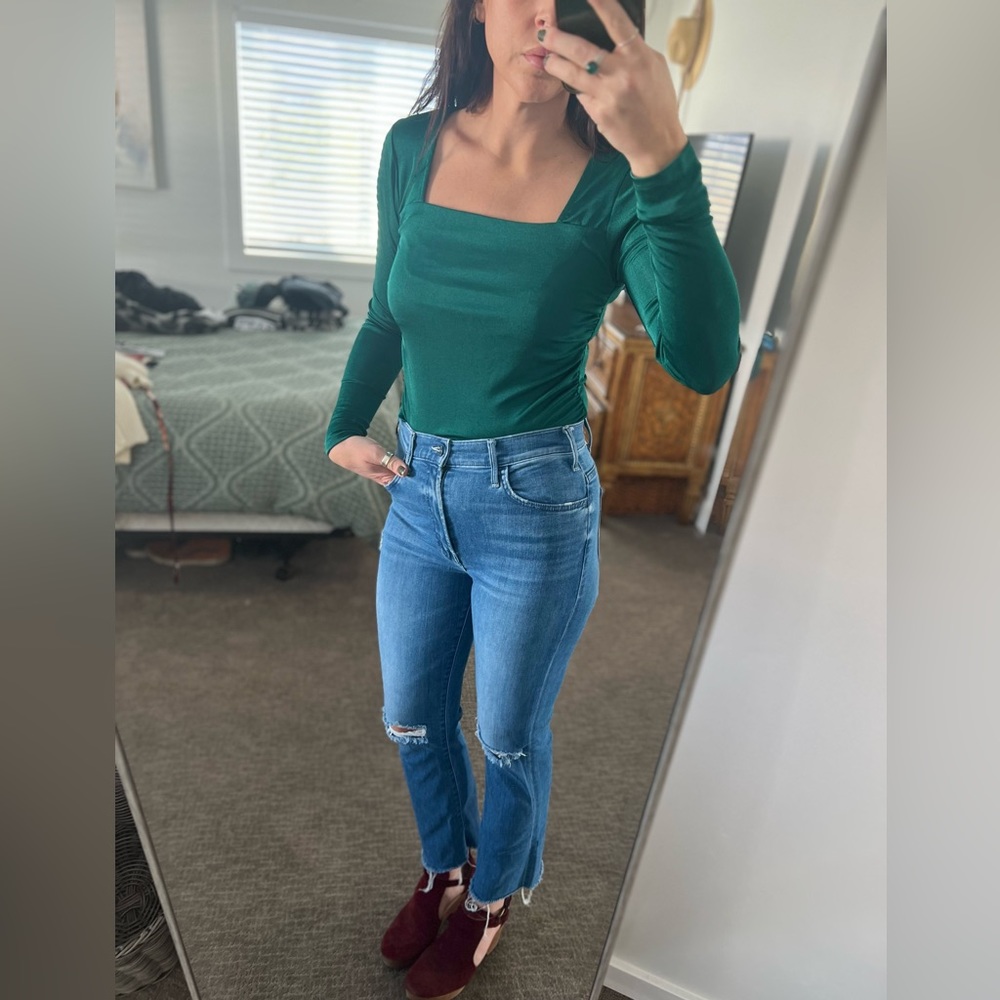 Square neck top